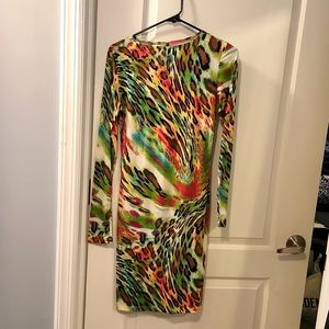 Colorful tiger print dress
